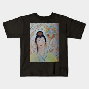 Quan Yin - Ascended master - by Renate van Nijen Kids T-Shirt